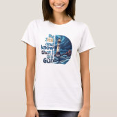 静かにして、わたしが神であることを知れ。 聖書の言葉 Tシャツ (正面)