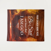 静かにして、知れ。詩篇 46:10 教会壁画 タペストリー (正面(横))