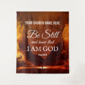 静かにして、知れ。詩篇 46:10 教会壁画 タペストリー (正面)