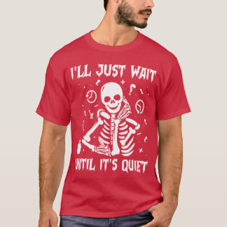 静かになるまで待ちます ハロウィン 先生 スケッチ Tシャツ