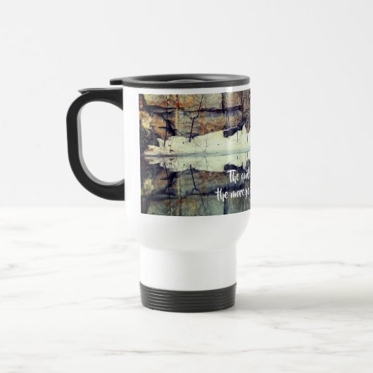 静かになる瑠美感動的引用文 トラベルマグ (左)