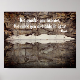 静かになる瑠美感動的引用文 ポスター