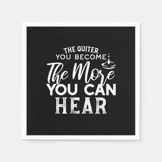 静かになればなるほど黒く聞こえる スタンダードカクテルナプキン (正面)