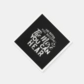 静かになればなるほど黒く聞こえる スタンダードカクテルナプキン (角)