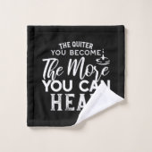 静かになればなるほど黒く聞こえる バスタオルセット (ウォッシュタオル)