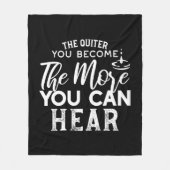 静かになればなるほど黒く聞こえる フリースブランケット (正面)