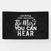 静かになればなるほど黒く聞こえる 横断幕 (横)