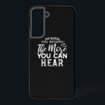 静かになればなるほど黒く聞こえる SAMSUNG GALAXY S22 ケース<br><div class="desc">禅のインスパイア引用文と静かに足を踏み入れる。 日常生活の中で平和と心遣いを求める人に最適なデザインで、シンプルさと深い知恵を兼ね備えている。あなたはヨガのクラスに参加しためい想り、単に静かな瞬間を楽しんだりした場合でも、このデザインは沈黙の力を受け入れる仲間である。#SubtleElegance #TranquilDecor #ZenDecor #MindfulLiving #MeditationSpace #GentleReminder #HearingWisdom #SelfAwareness #PersonalGrowth #MindfulnessYoga</div>