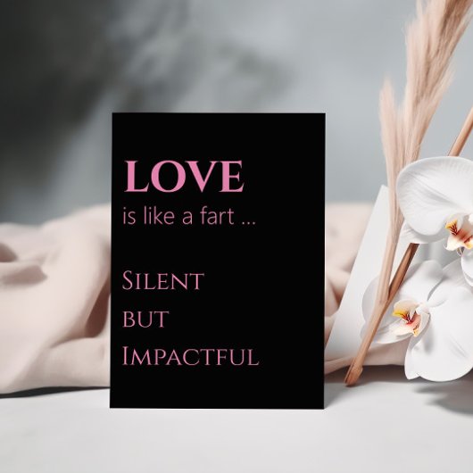 静かにインパクトユーモアのあるのある愛のバレンタインデー ポストカード