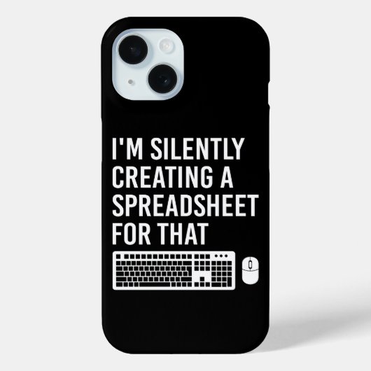 静かにスプレッドシートを作成中 会計士ユーモア Case-Mate iPhoneケース (裏面)