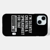 静かにスプレッドシートを作成中 会計士ユーモア Case-Mate iPhoneケース (裏面 (横))