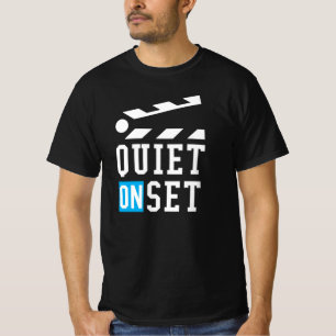 静かにセット-おもしろい映画製作者向け Tシャツ