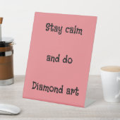 静かにダイヤモンドアートを行う 台座サイン (インサイチュ)