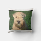 静かにテリアのMoJoの上塗を施してあるWheaten枕 クッション (裏面)