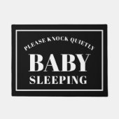 静かにノックベビー睡眠引用文形式 ドアマット (正面)