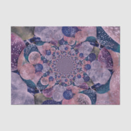 静かにピンクの、紫色および青の万華鏡のように千変万化するパターンの気球 薄葉紙