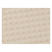 静かにベージュ色の金ゴールドのグリッター都市点 テーブルクロス (正面(横))