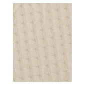 静かにベージュ色の金ゴールドのグリッター都市点 テーブルクロス (正面)