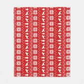 静かに上塗を施してあるWheatenテリアのクリスマスパターン フリースブランケット (正面)