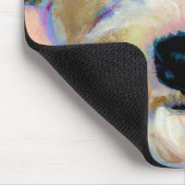 静かに上塗を施してあるwheatenテリアの愛らしくユニークな芸術 マウスパッド (コーナー)