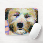 静かに上塗を施してあるwheatenテリアの愛らしくユニークな芸術 マウスパッド (マウス)