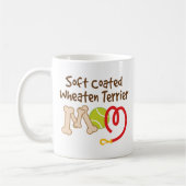 静かに上塗を施してあるWheatenテリア犬の品種お母さんのギフト コーヒーマグカップ (左)