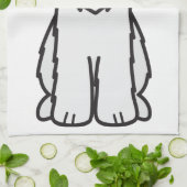 静かに上塗を施してあるWheatenテリア犬の漫画 キッチンタオル (折り畳み)