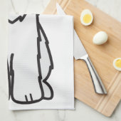 静かに上塗を施してあるWheatenテリア犬の漫画 キッチンタオル (四つ折り)