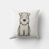 静かに上塗を施してあるWheatenテリア犬の漫画 クッション (裏面)