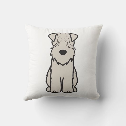 静かに上塗を施してあるWheatenテリア犬の漫画 クッション (裏面)