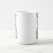 静かに上塗を施してあるWheatenテリア犬の漫画 コーヒーマグカップ (中央)