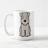 静かに上塗を施してあるWheatenテリア犬の漫画 コーヒーマグカップ (左)