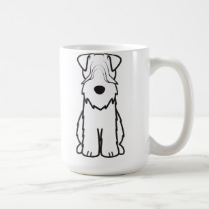 静かに上塗を施してあるWheatenテリア犬の漫画 コーヒーマグカップ
