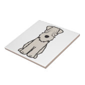 静かに上塗を施してあるWheatenテリア犬の漫画 タイル (側面)
