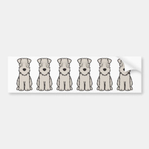 静かに上塗を施してあるWheatenテリア犬の漫画 バンパーステッカー