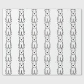 静かに上塗を施してあるWheatenテリア犬の漫画 ラッピングペーパー (フラット)