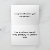 静かに上塗を施してあるWheatenテリア カード (内部)