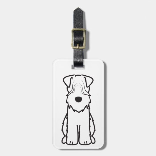 静かに上塗を施してあるWheatenテリア ラゲッジタグ (正面縦)