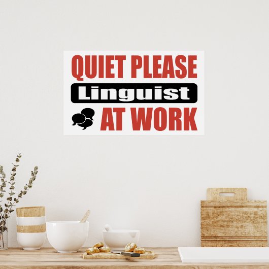 静かに仕事で言語学者を頼む ポスター (キッチン)