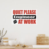 静かに仕事のエンジニア ポスター (キッチン)