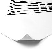 静かに仕事のバドミントン選手を頼む ポスター (角)