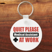 静かに仕事の助手を頼む キーホルダー (正面)