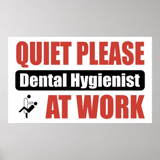 静かに仕事の歯科衛生士を頼む ポスター (正面)