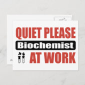 静かに仕事の生化学者を願う ポストカード (正面/裏面)