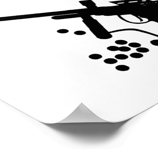 静かに仕事熱心にペイントボール ポスター (角)