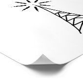 静かに働いているラジオのオペレータ ポスター (角)