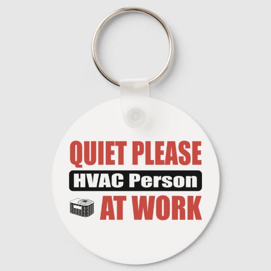 静かに働いているHvacの人 キーホルダー (正面)