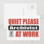 静かに働いてアーキビスト ポストカード (正面/裏面)
