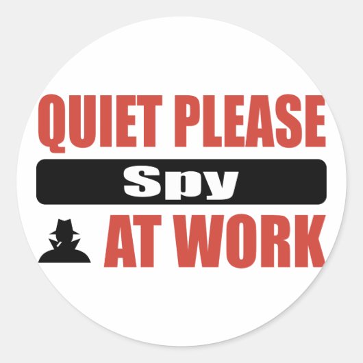 静かに働いてスパイをしてくれ ラウンドシール (正面)