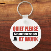 静かに働いて下さい キーホルダー (正面)